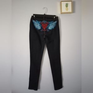 Women's skinny  Jeans Impression  size 7 Embroidery Bag Pockets Good New Out Tag